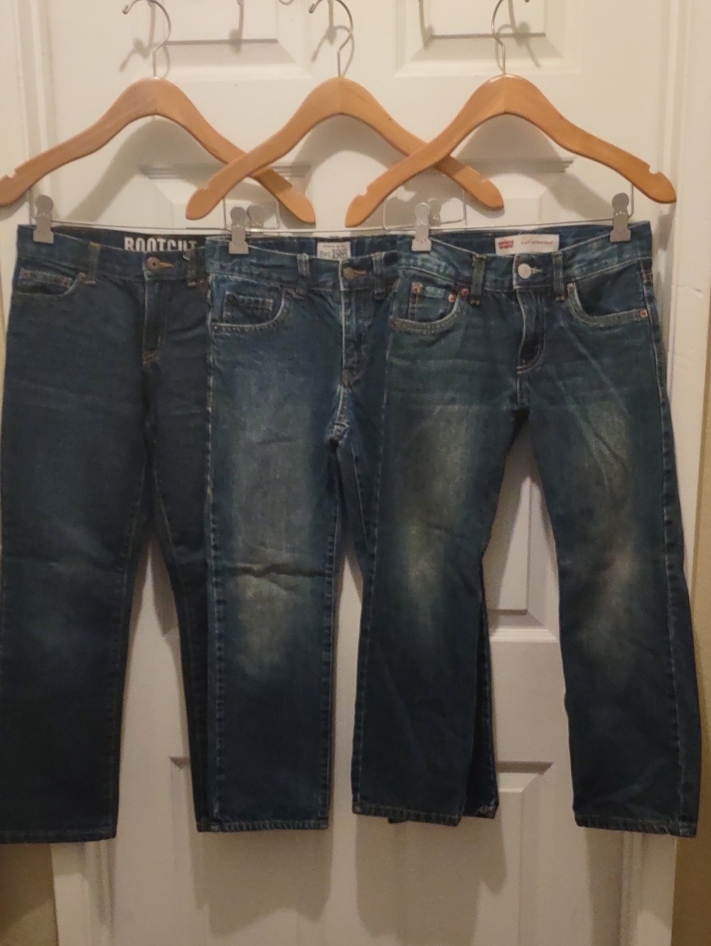 Set 3 Piece Levi's boys Size 8 Bootcut Jeans - Blue Wash boys Size 8